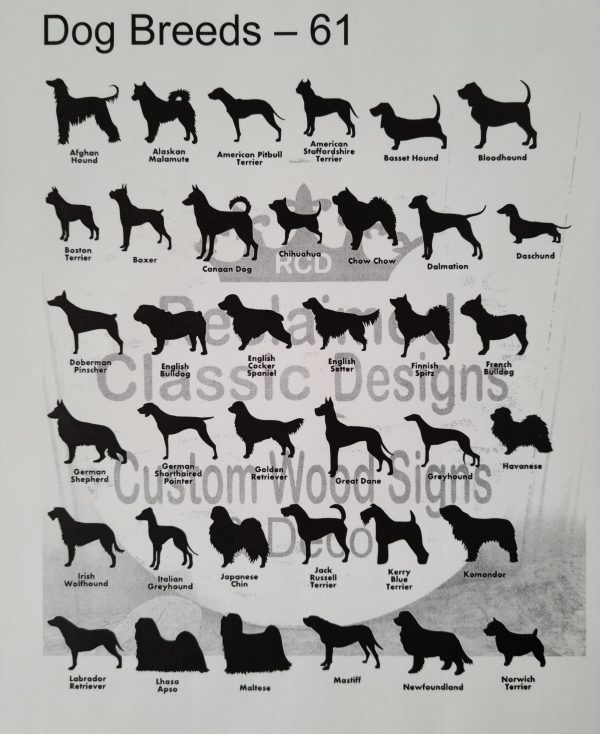 Dog Breed Shilhouettes Page 1