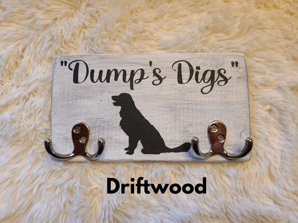 Dog Leash Holder - Dumps Digs Driftwood