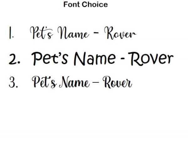 Pet Leash Holder - Font Choices