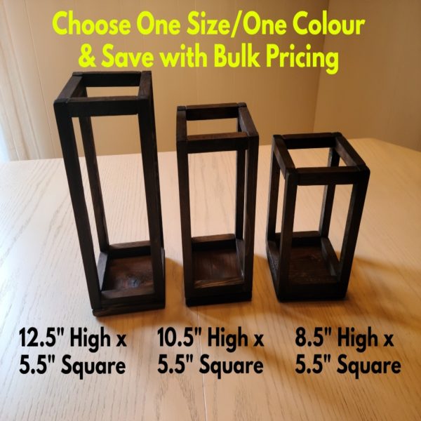 Wood Lantern Centerpieces Bulk Pricing for Wedding Table Decorations - Bulk Purchase Choose One Size Choose one colour