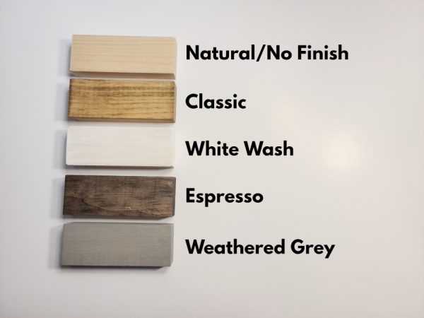 Wood Riser Colour Choices - Natural/no finish, classic, white wash, espresso, weathered grey